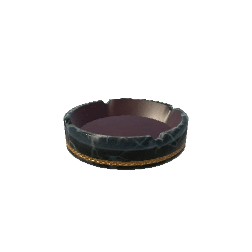 Gold Band Round Ashtray HP